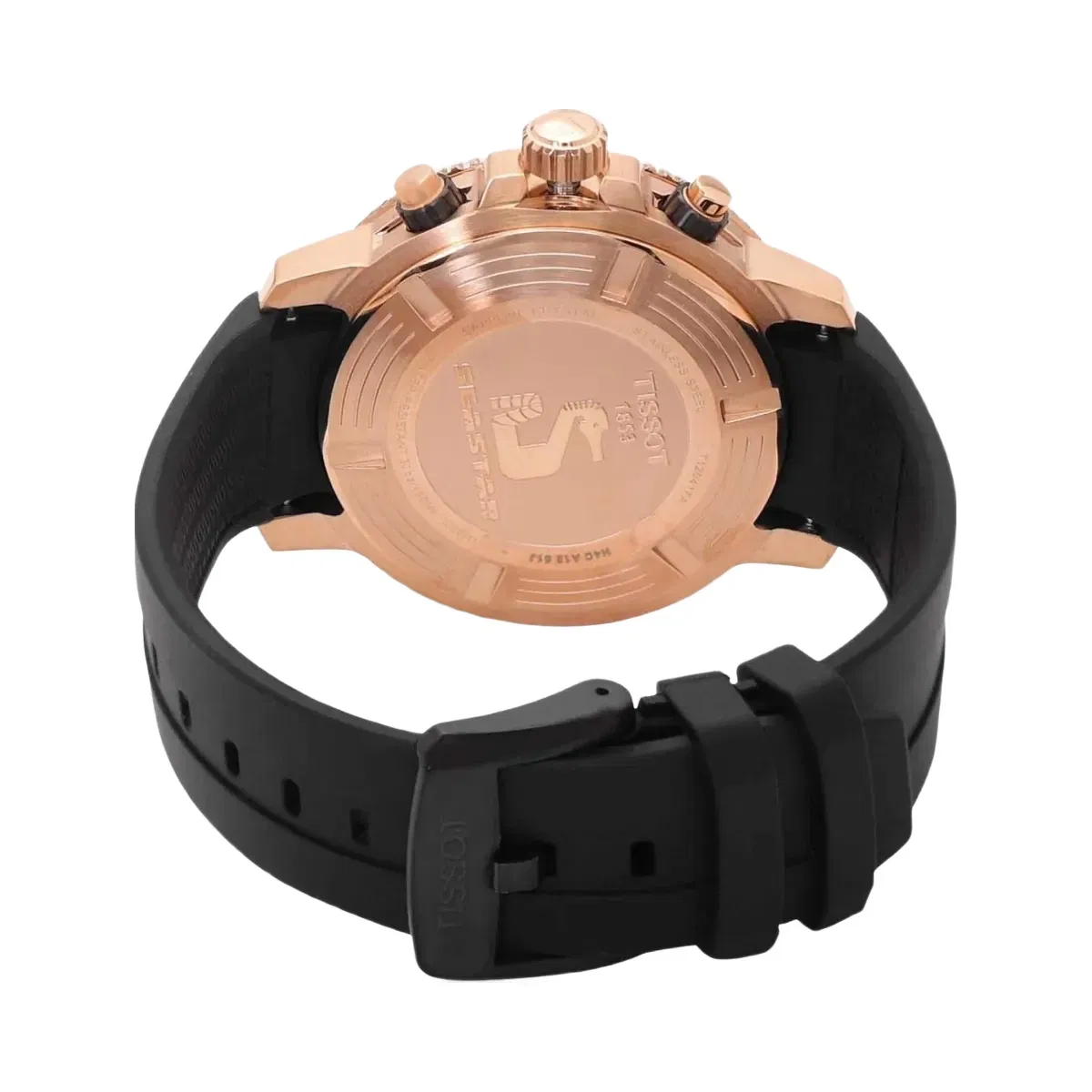 Tissot Seastar Men Quartz Black Dial Chronograph Silicone Watch T1204173705100