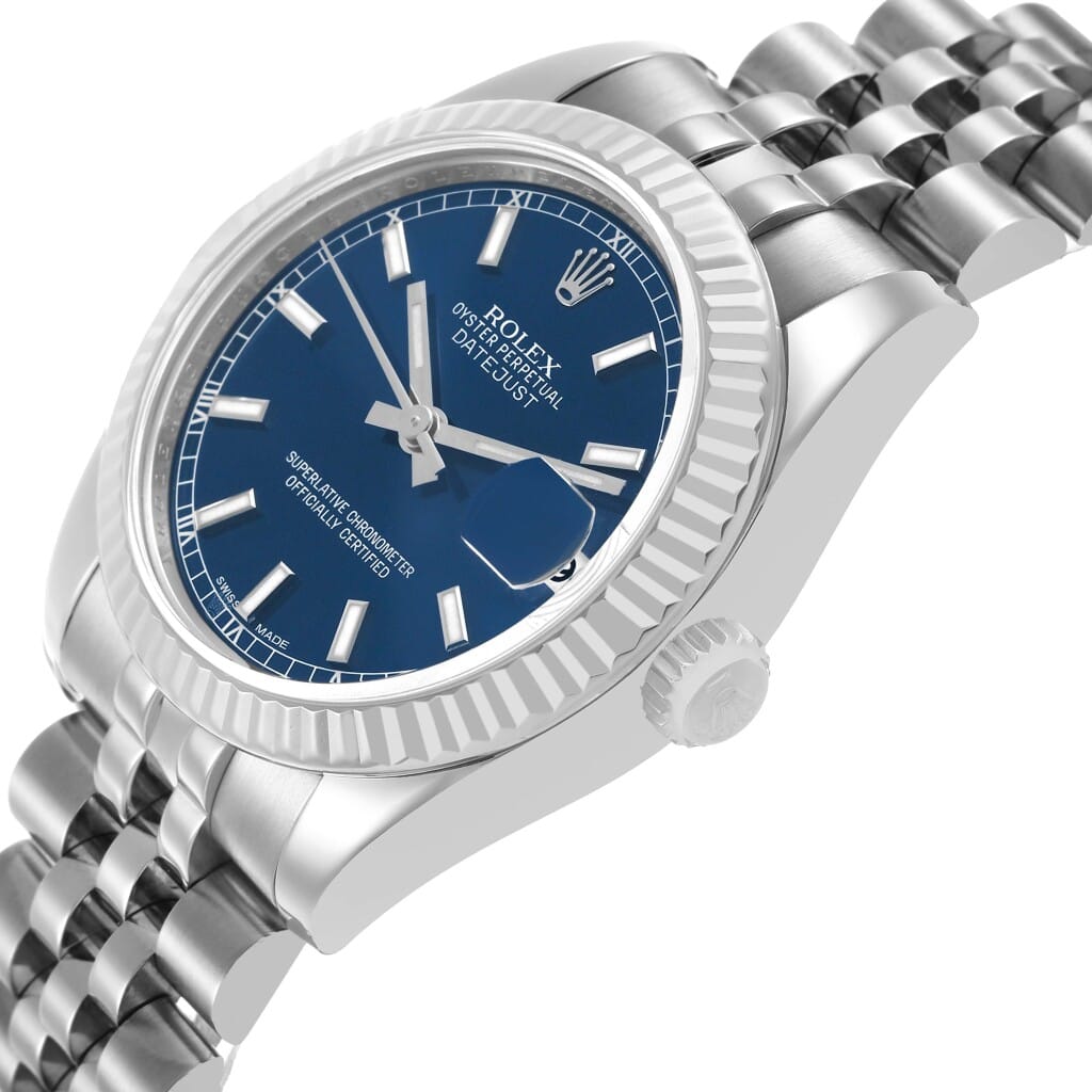 Datejust (Reference 178274). A 31mm stainless steel white gold automatic wristwatch with date. 2016