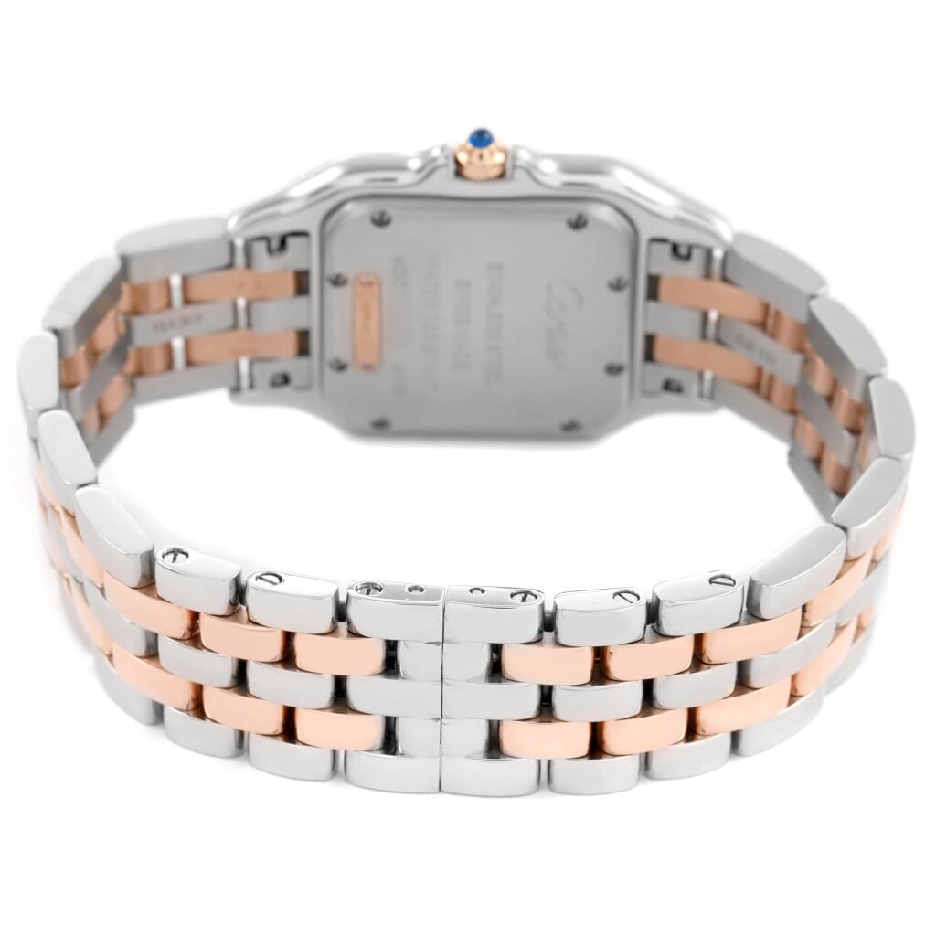 Panthere Medium (Reference W3PN0007). A 37mm stainless steel rose gold diamond-set quartz wristwatch. 2023