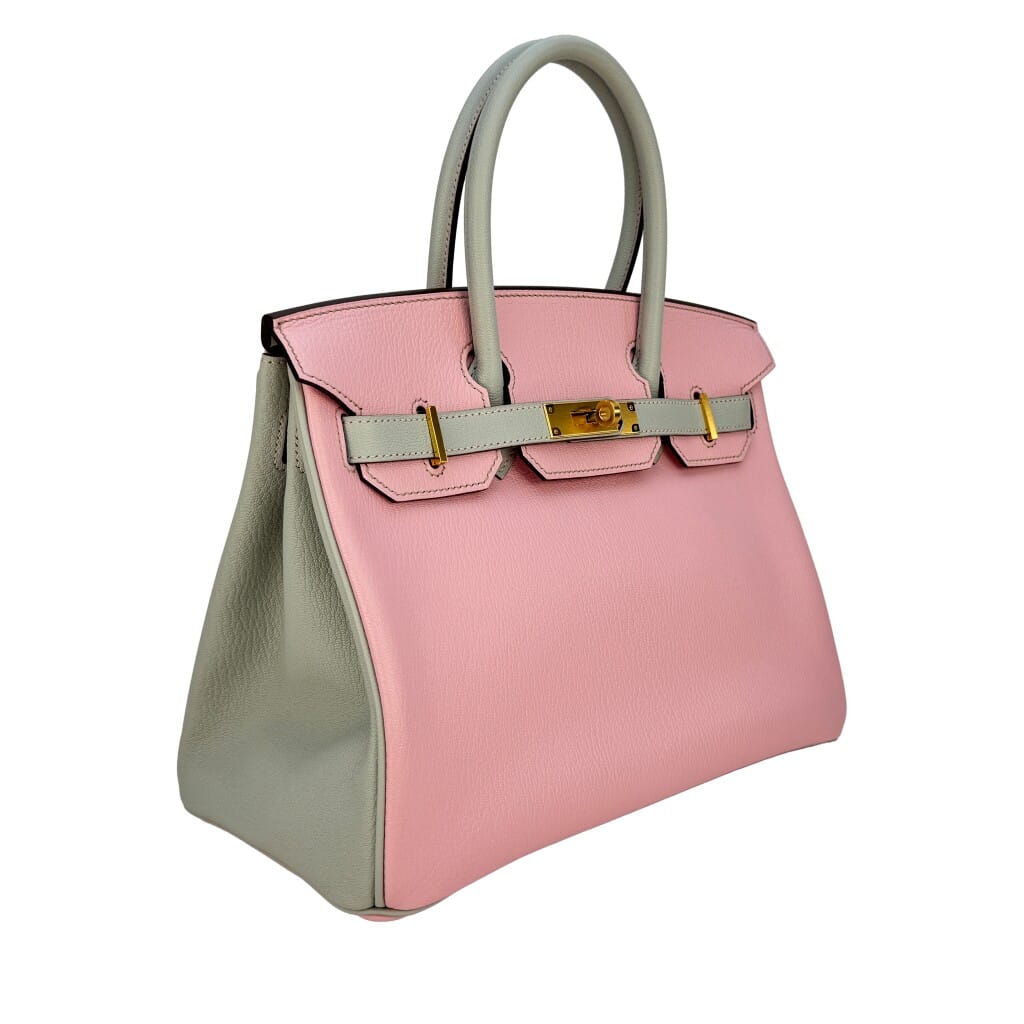 Rose Sakura and Gris Perle Chèvre Mysore HSS Birkin 30 Gold Hardware, 2016