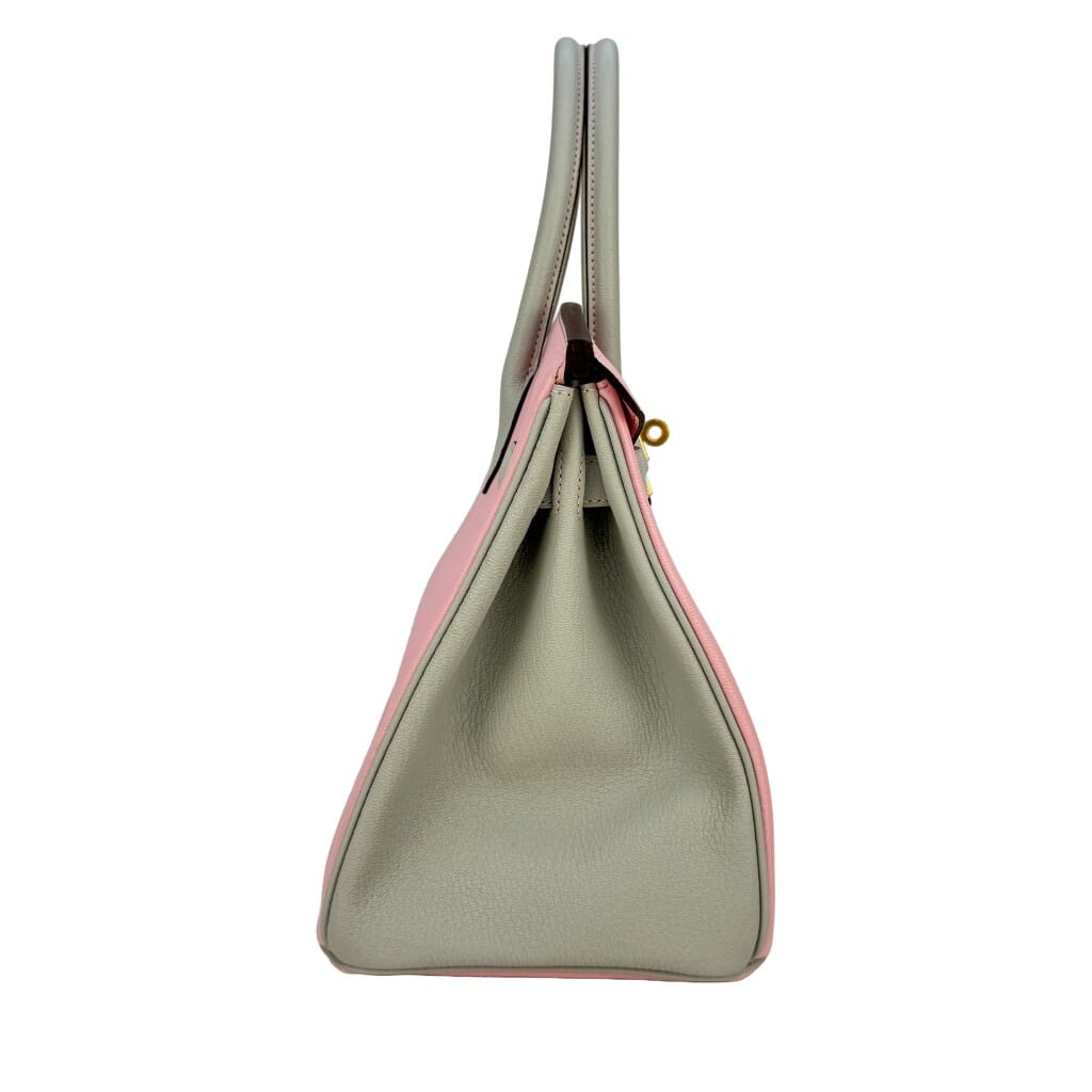 Rose Sakura and Gris Perle Chèvre Mysore HSS Birkin 30 Gold Hardware, 2016