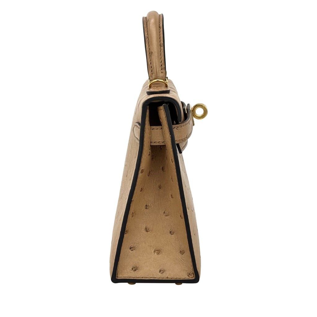 Chai Ostrich Sellier Mini Kelly 20 II Gold Hardware, 2022
