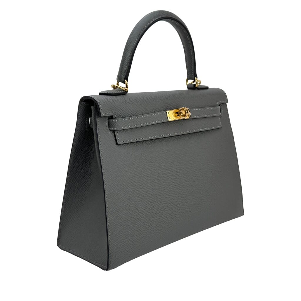Gris Meyer Epsom Sellier Kelly 25 Gold Hardware, 2025