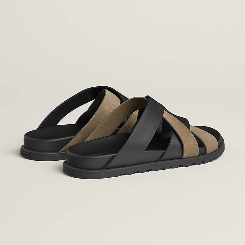Kazimir sandal in Noir / Étoupe