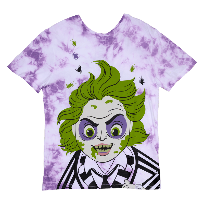 Beetlejuice & Lydia Deetz Reversible Tie-Dye Unisex Tee