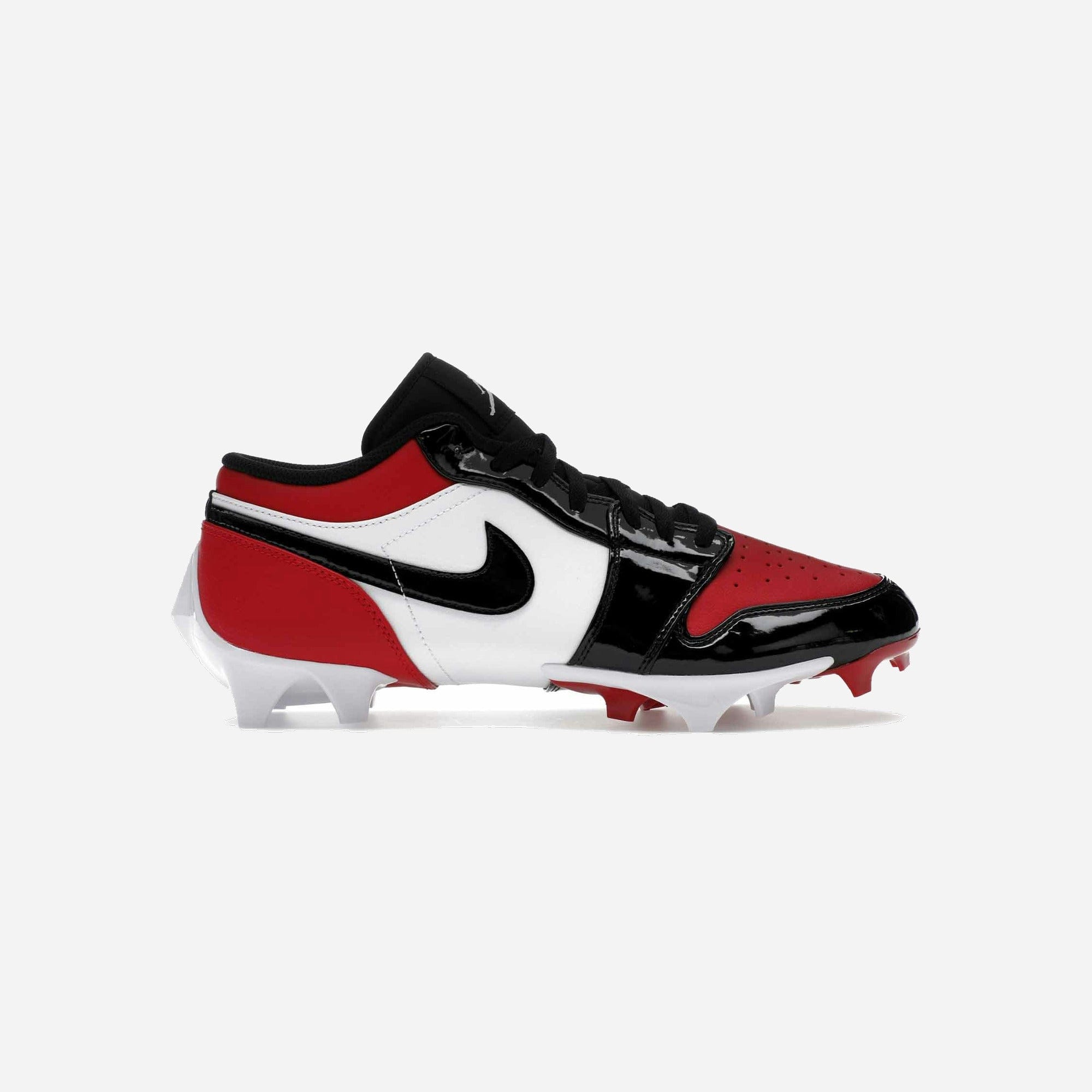 Nike Air Jordan 1 Low TD Cleat Patent Bred Toe