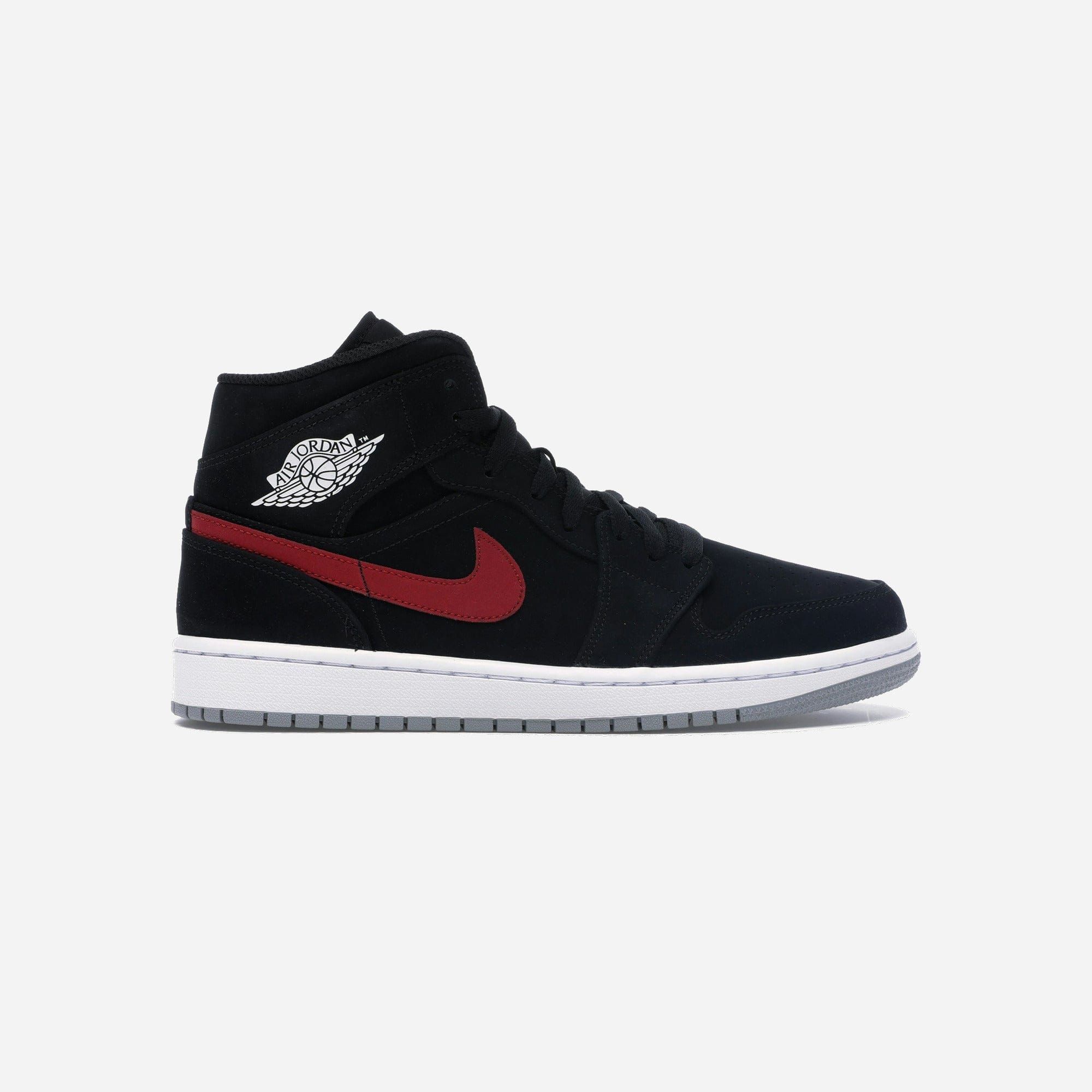 Nike Air Jordan 1 Mid Multi-Color Swoosh Black