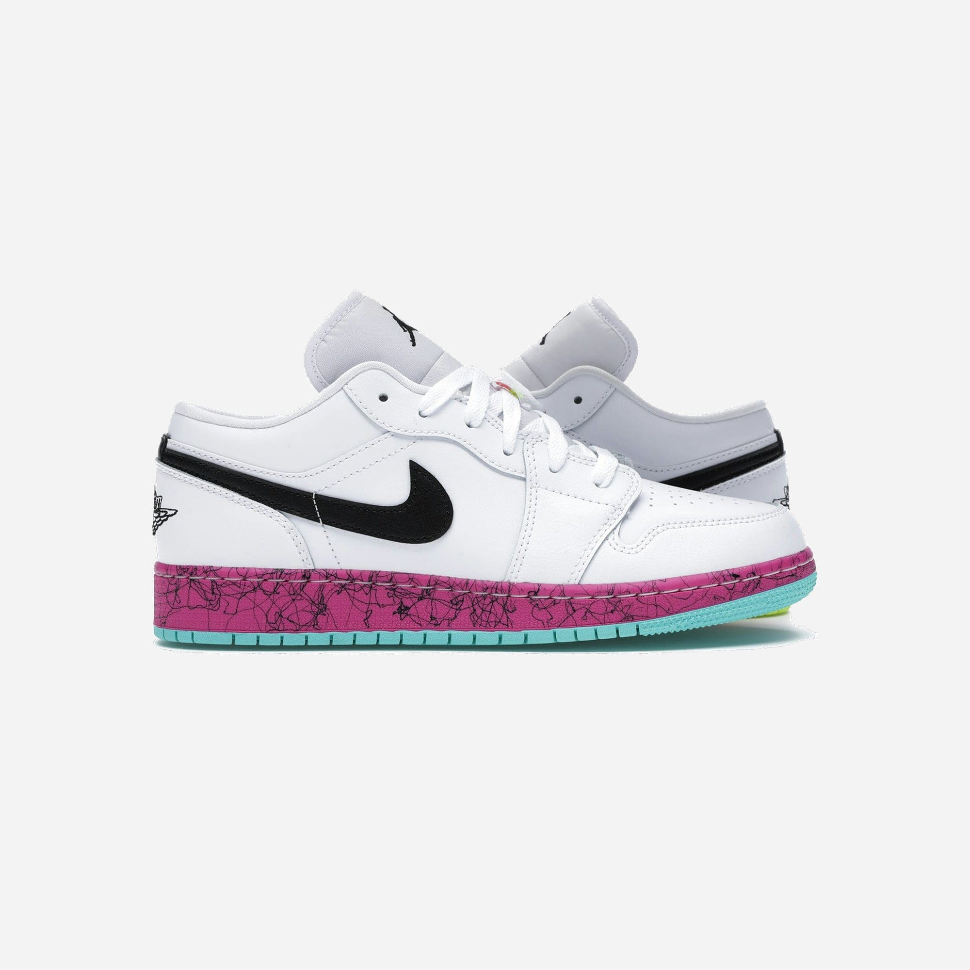 Nike Air Jordan 1 Low Multi-Color Midsoles White GS