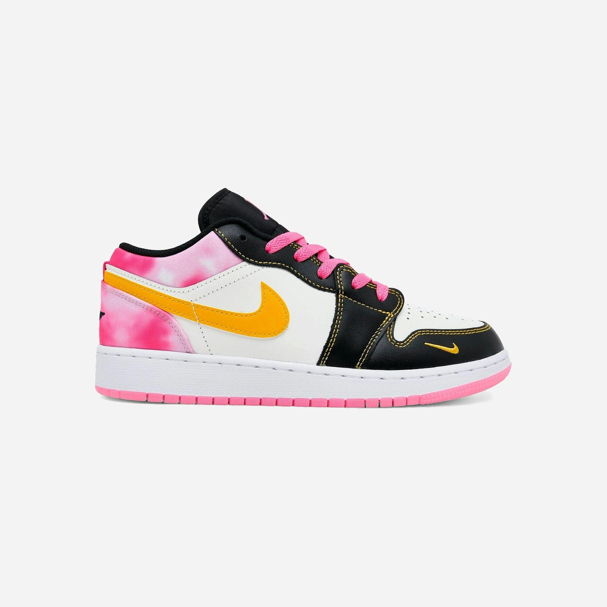 Nike Air Jordan 1 Low SE Black Gold Hyper Pink GS