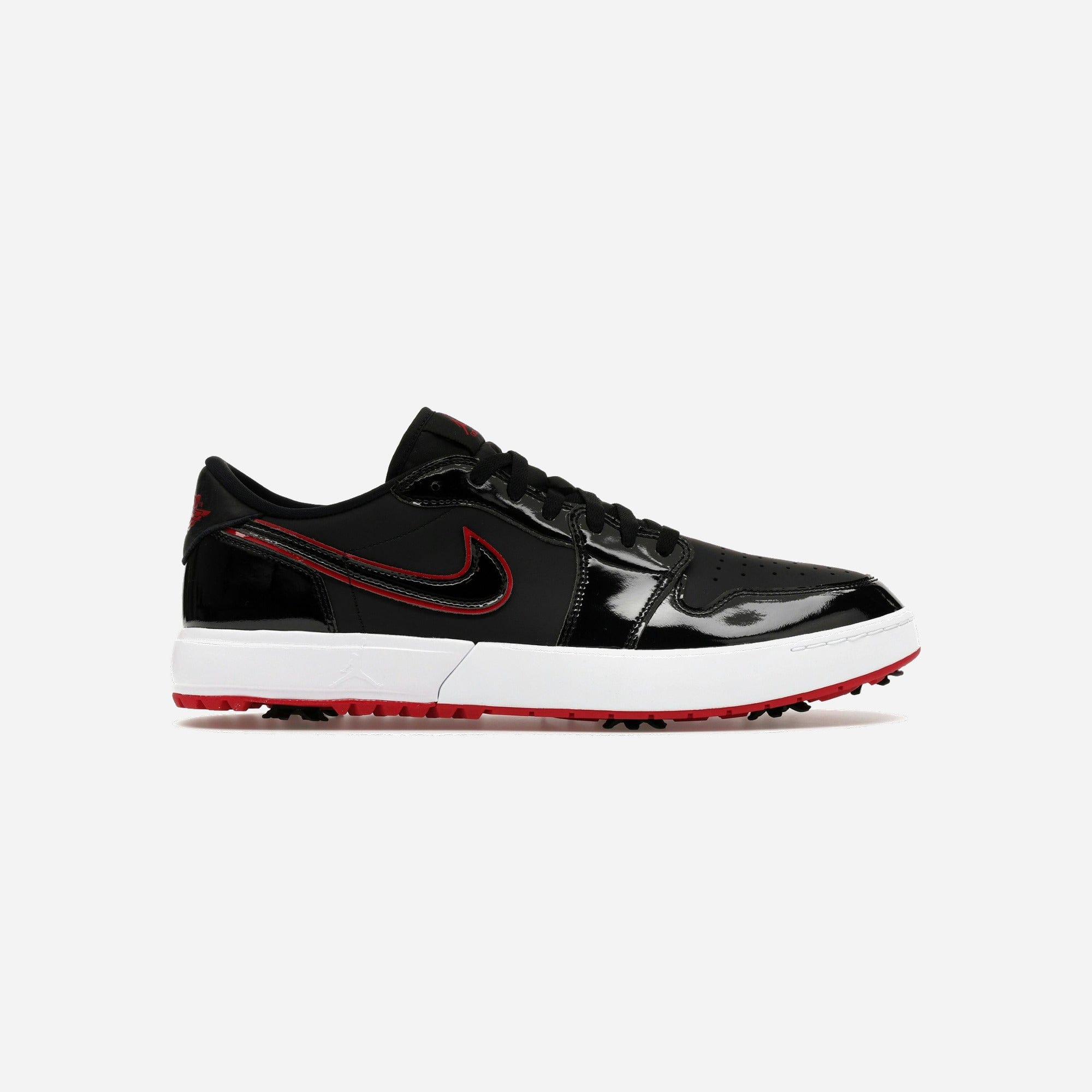Nike Air Jordan 1 Low Golf Spiked Bred Black Patent