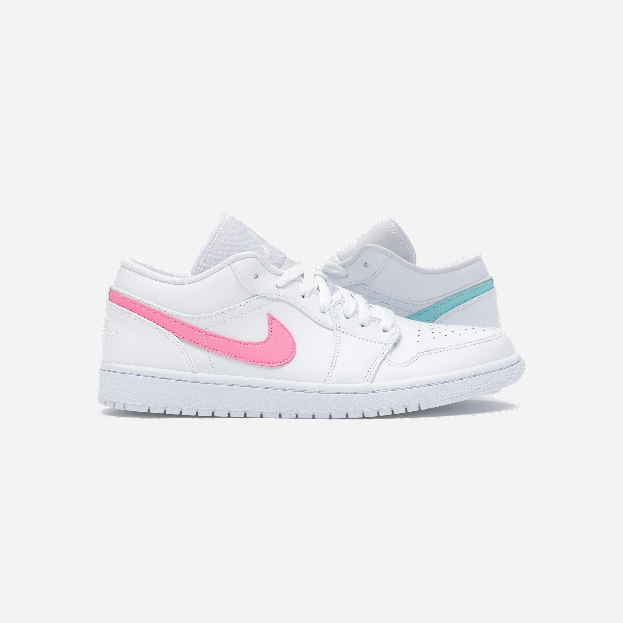 Nike Air Jordan 1 Low White Multi-Color Swoosh
