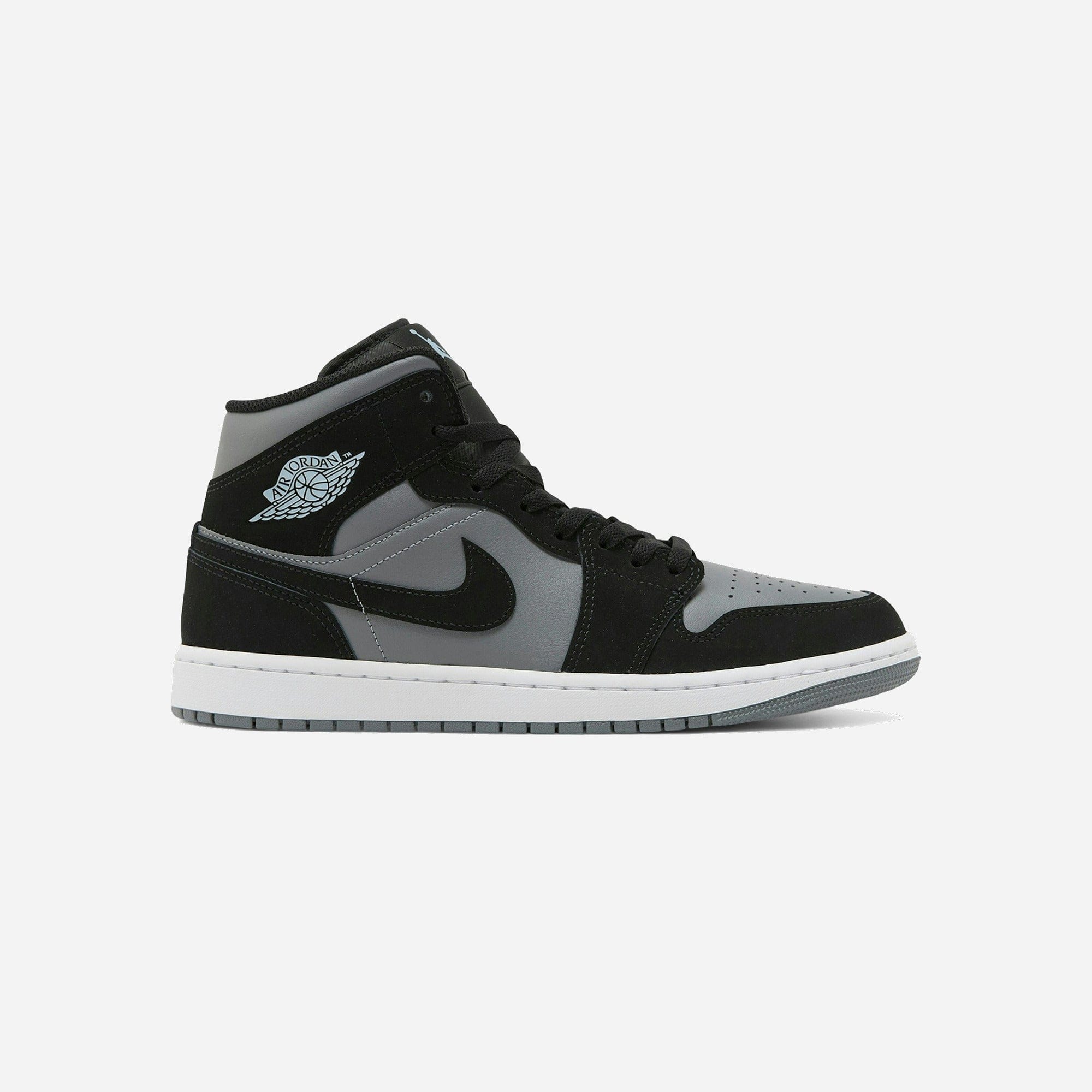 Nike Air Jordan 1 Mid Black Cool Grey Light Armoury Blue