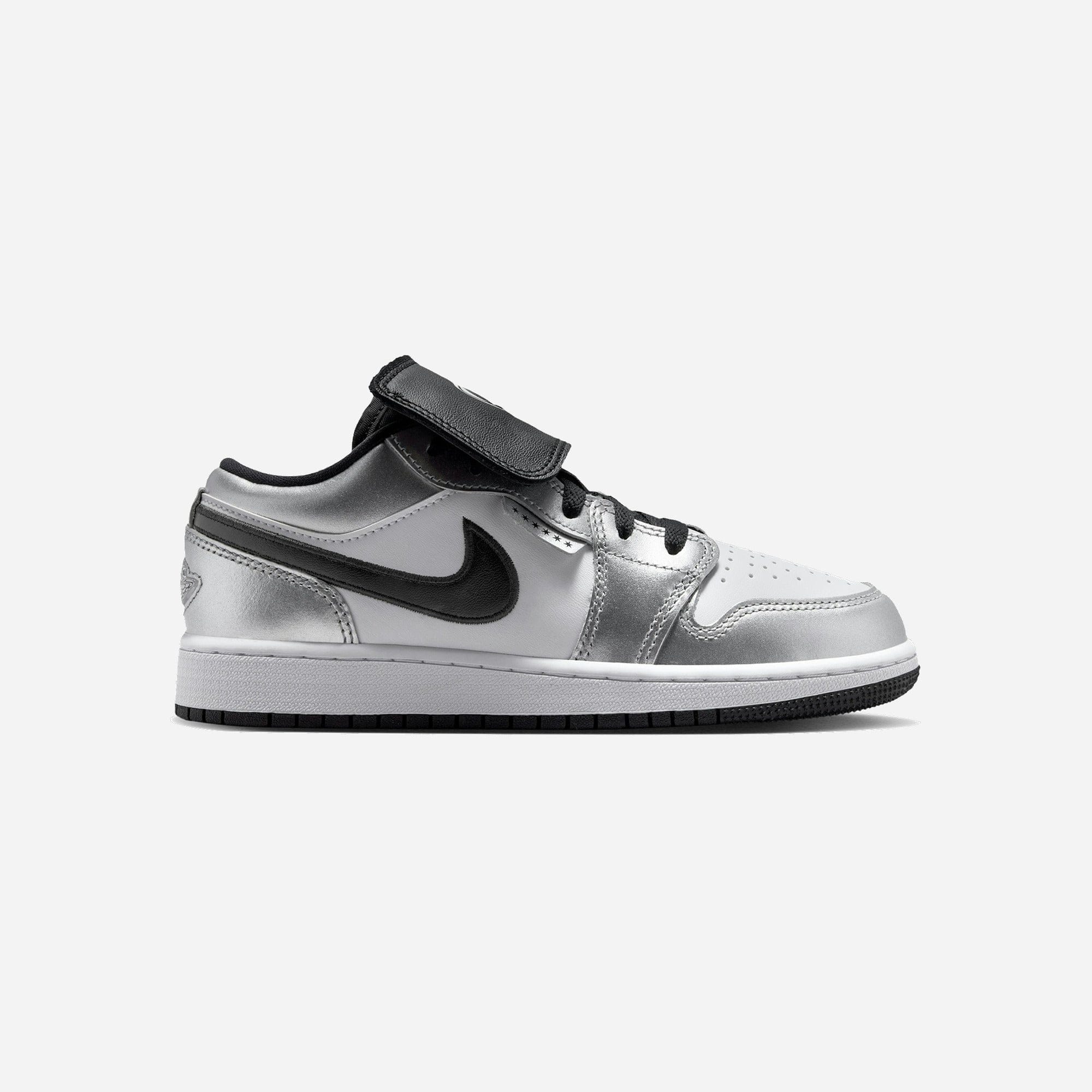 Nike Air Jordan 1 Low SE Metallic Silver Tiempo GS