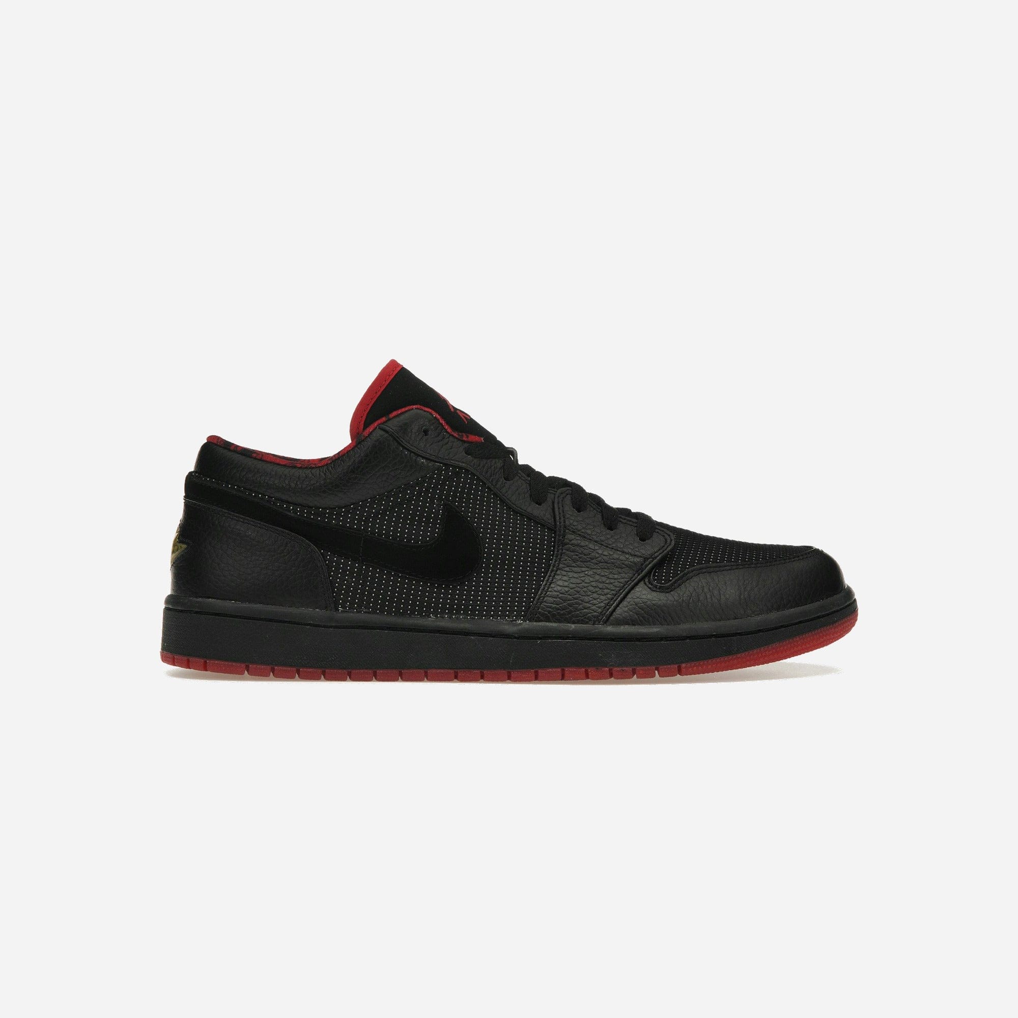 Nike Air Jordan 1 Retro Low Black Metallic Silver Varsity Red