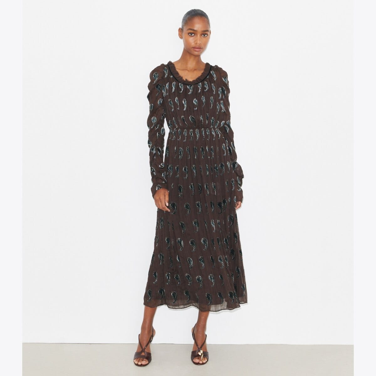 Ruched Velvet Dress