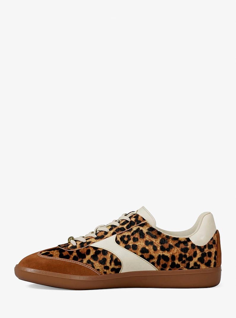 Sammy Leopard Print Calf Hair Sneaker