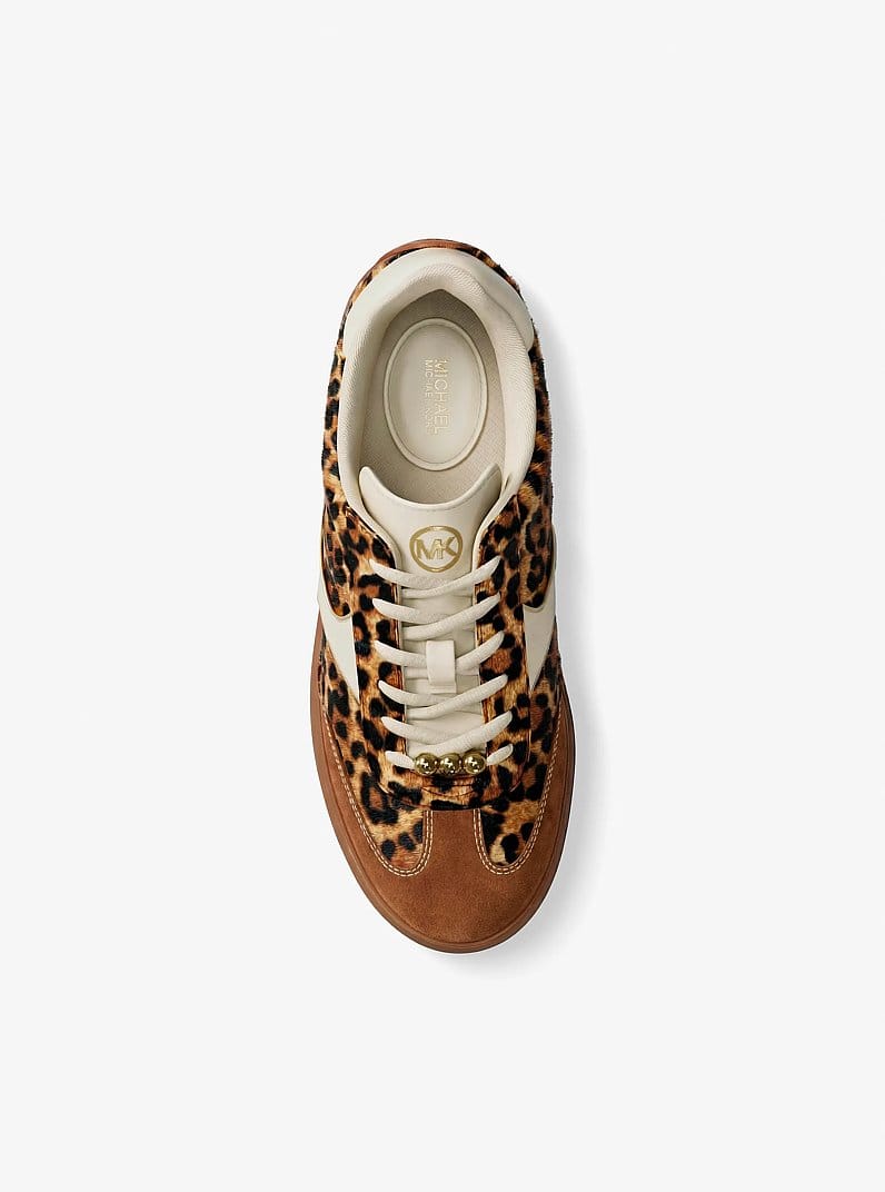 Sammy Leopard Print Calf Hair Sneaker