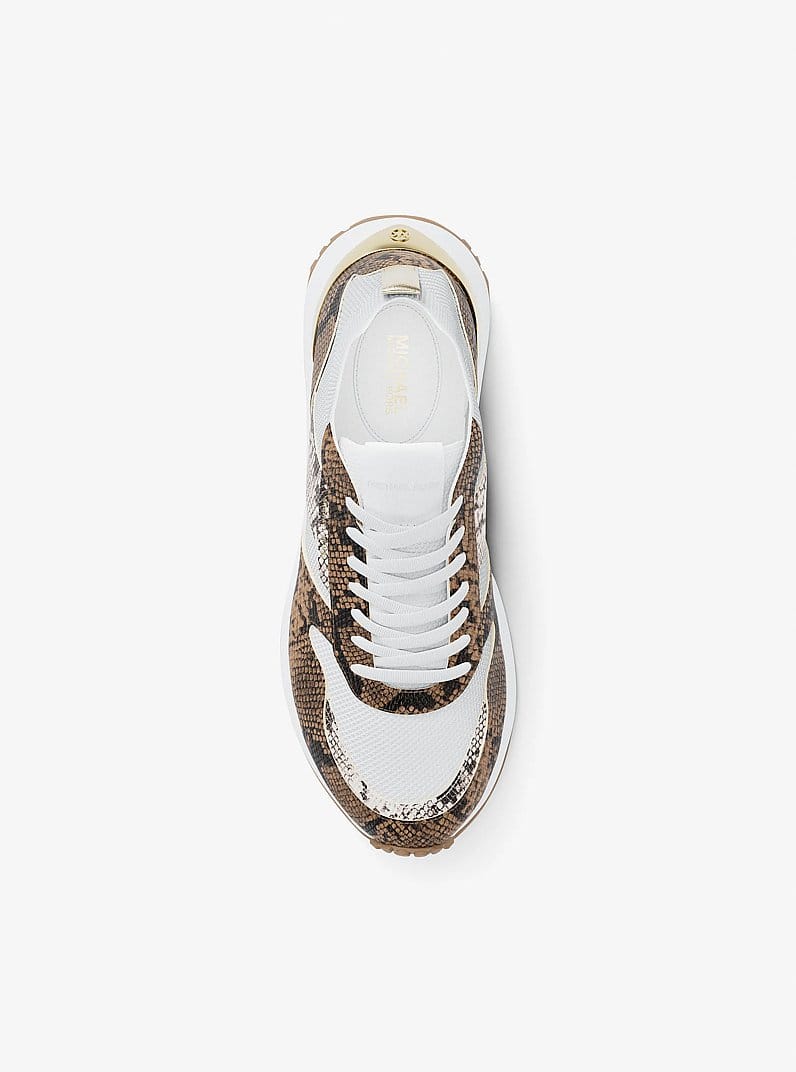 Jesse Stretch Knit and Snake Embossed Trainer