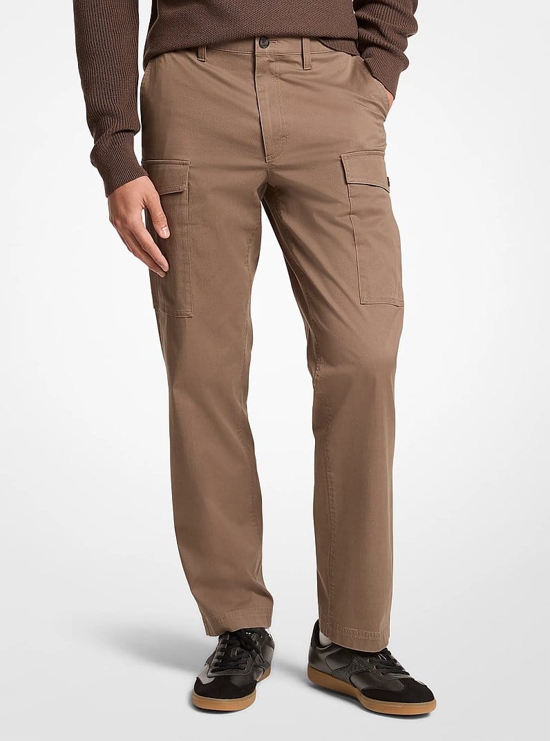 Stretch Cotton Twill Cargo Pants