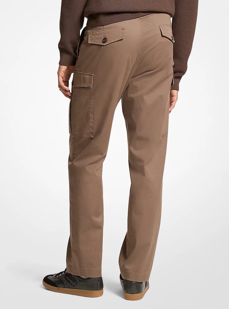 Stretch Cotton Twill Cargo Pants