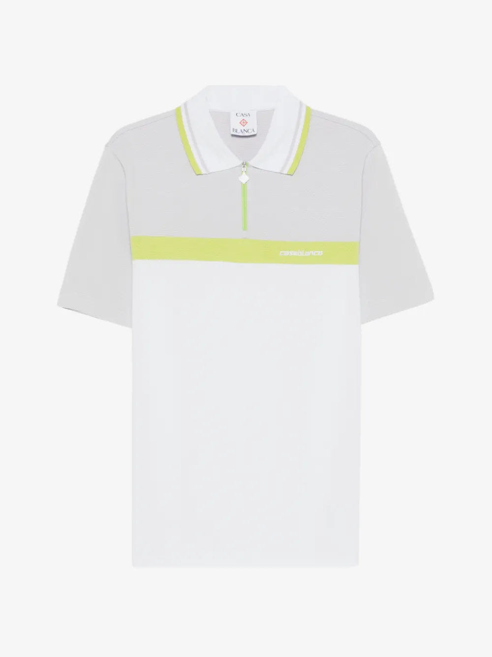 Casablanca colour block zip polo shirt