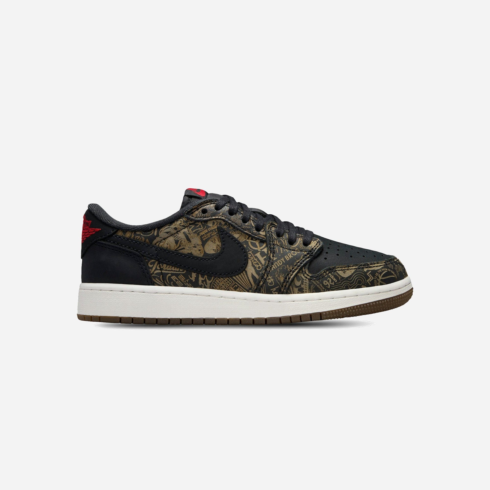 Nike Air Jordan 1 Retro Low OG Laser Black University Red GS