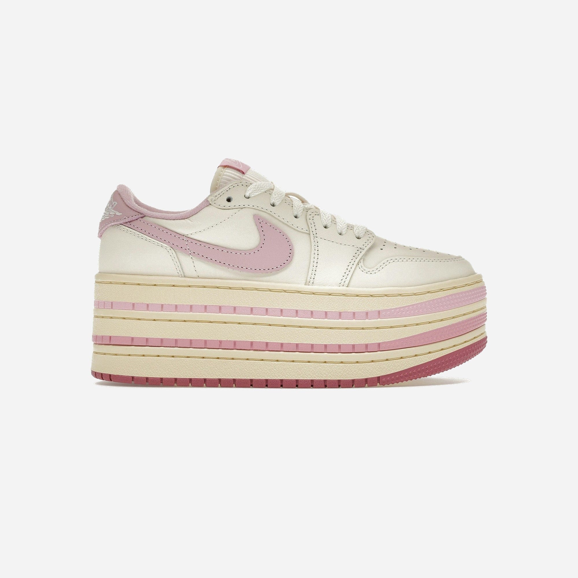 Nike Air Jordan 1 Low Triple Stack Pale Ivory Iced Carmine WMNS