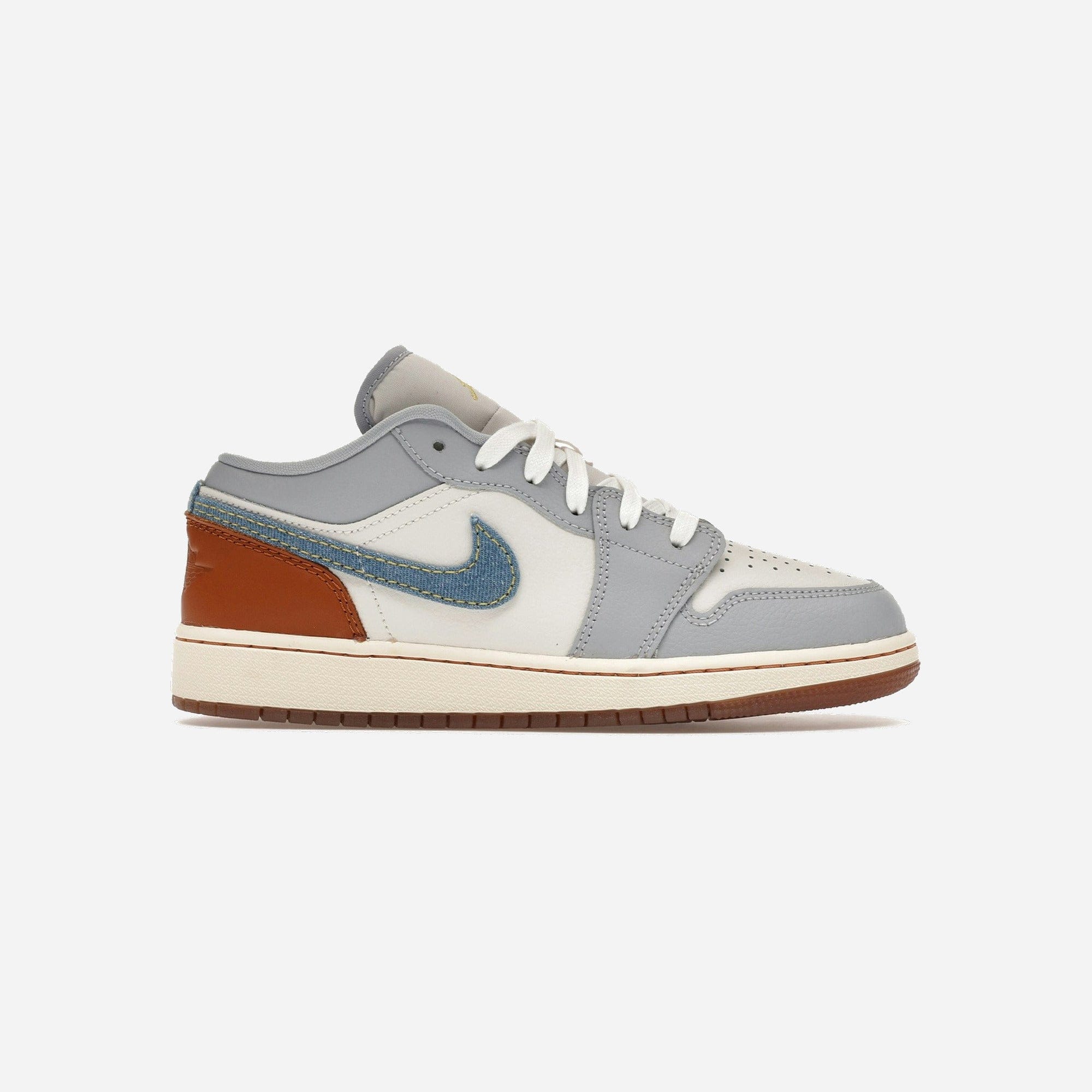 Nike Air Jordan 1 Low SE Phantom Coconut Milk Amber Brown Light Armory Blue GS