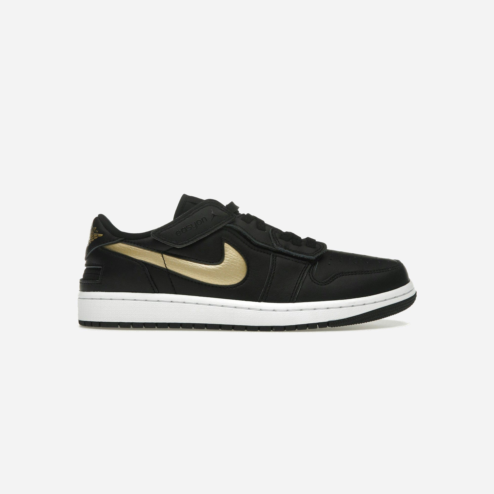 Nike Air Jordan 1 Low FlyEase Black White Metallic Gold