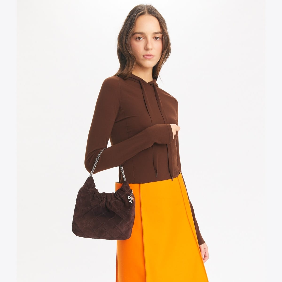 Mini Fleming Soft Suede Hobo Bag