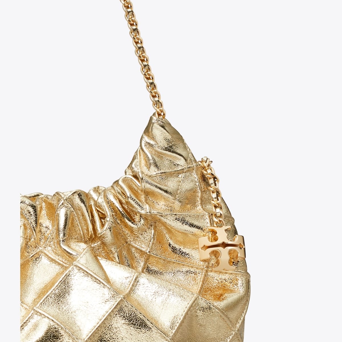Mini Fleming Metallic Hobo Bag