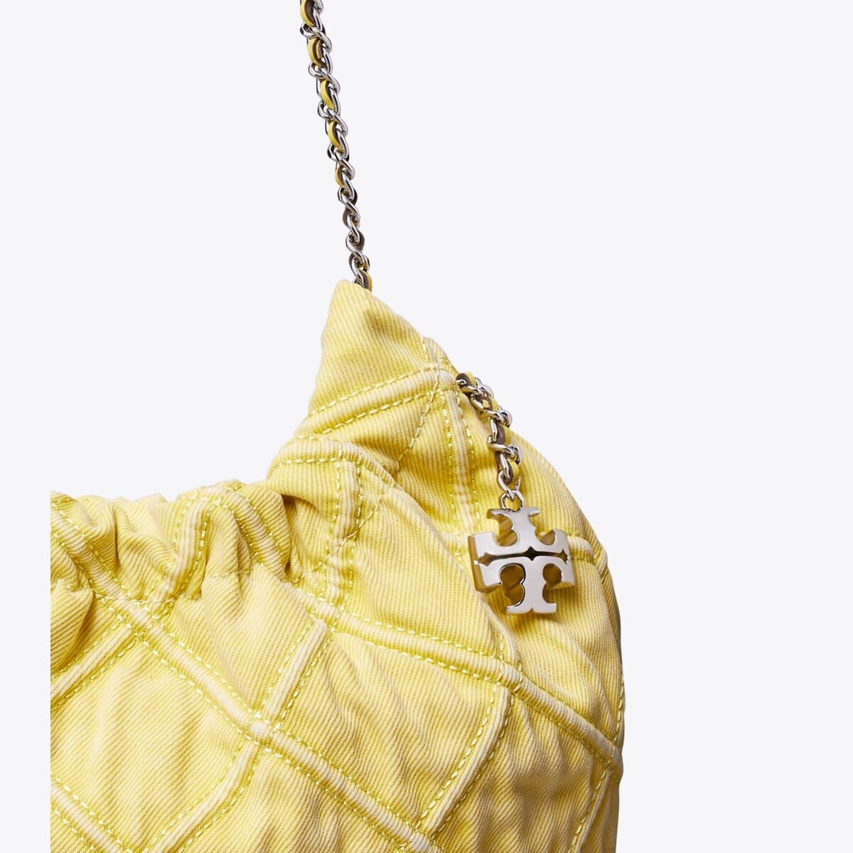 Mini Fleming Soft Denim Hobo Bag