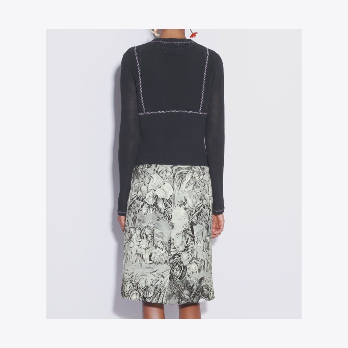 Cotton And Nylon Mesh Cardigan