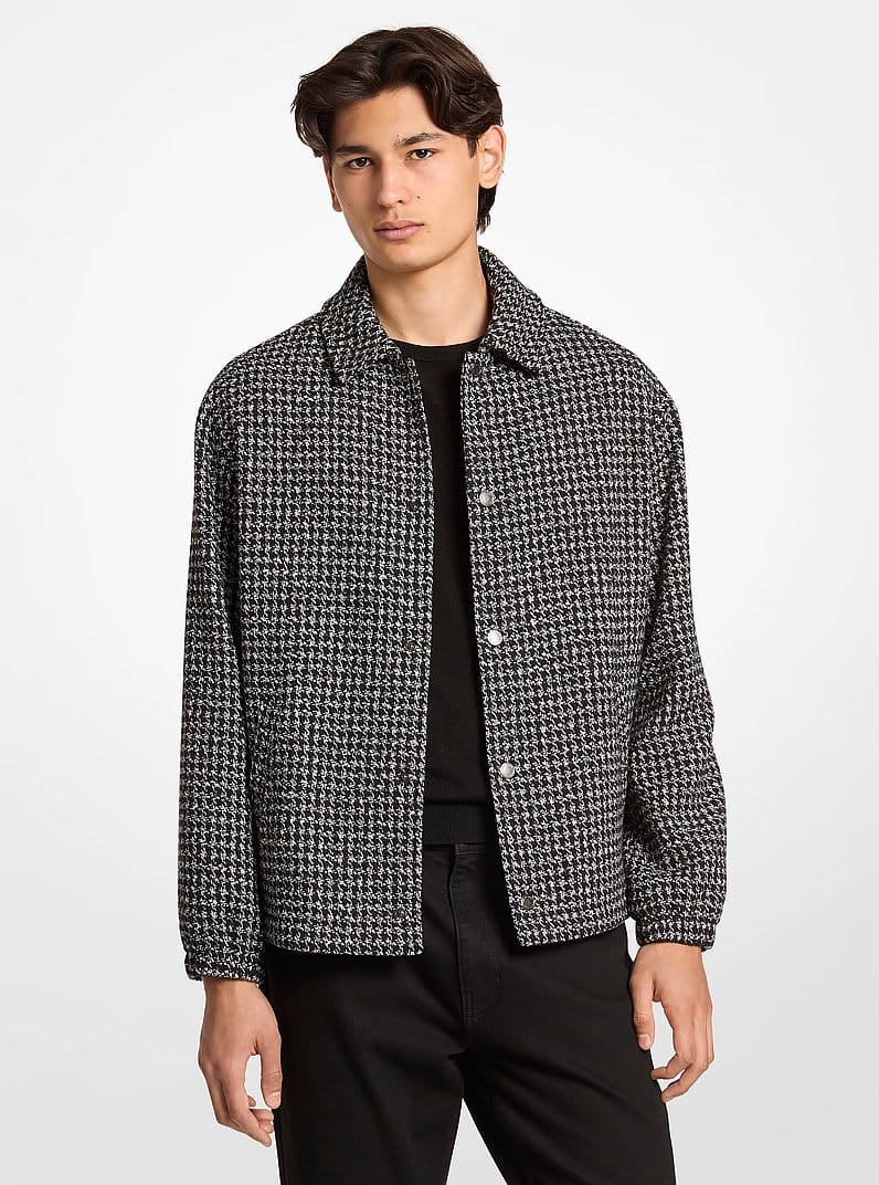Houndstooth Jacquard Jacket