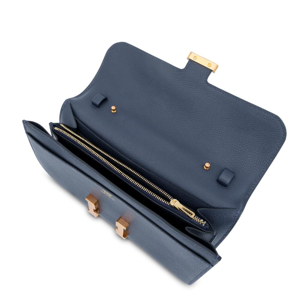 Bleu Nuit Evercolor Constance-To-Go Wallet Rose Gold Hardware, 2021