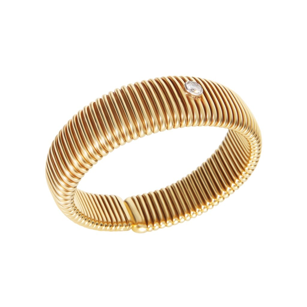 Vintage Gold and Diamond Tubogas Bracelet