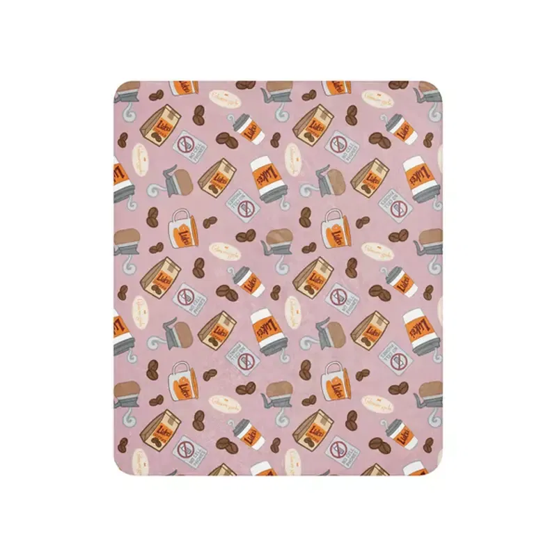Gilmore Girls Luke's Diner Pattern Sherpa Blanket