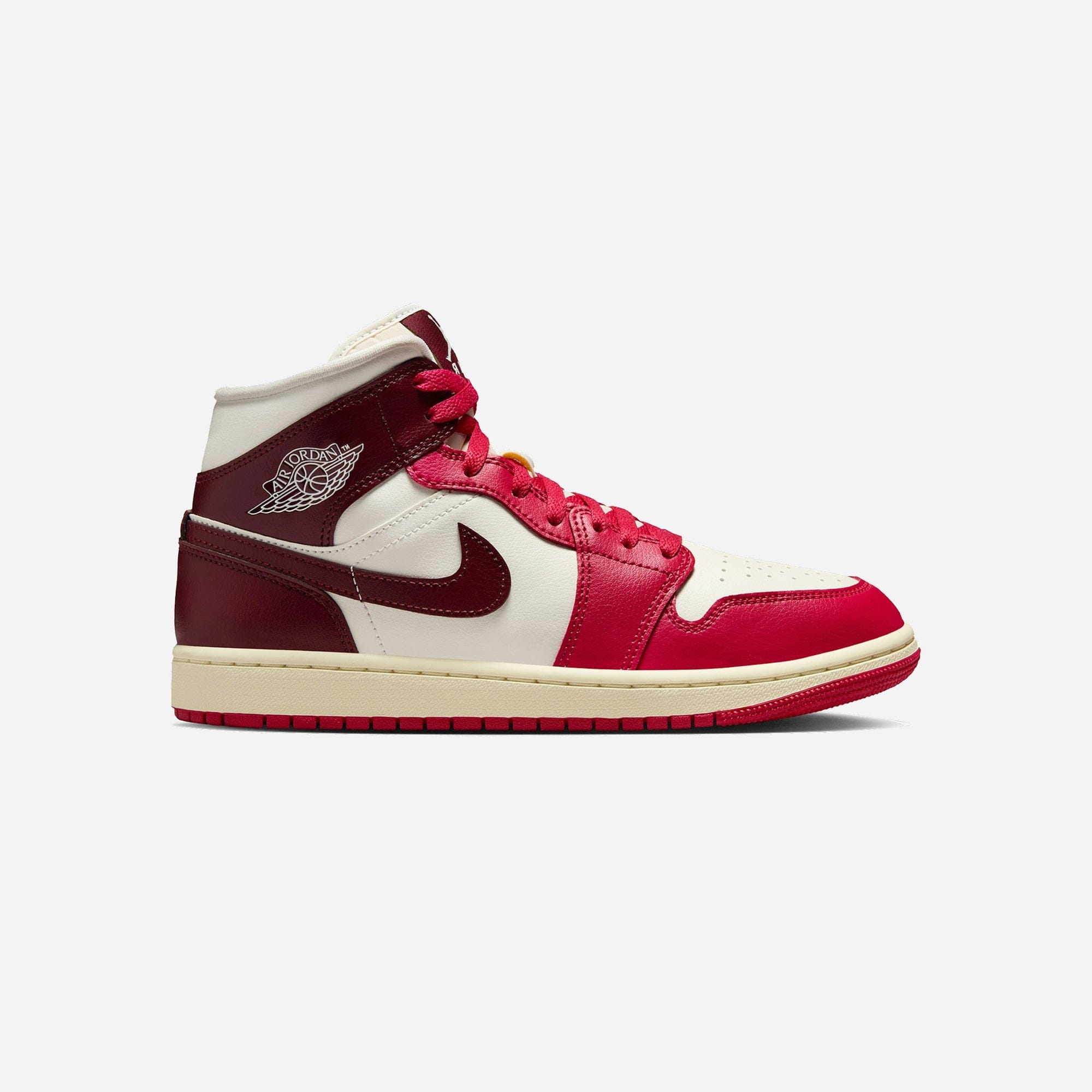 Nike Air Jordan 1 Mid Sail Mystic Hibiscus WMNS