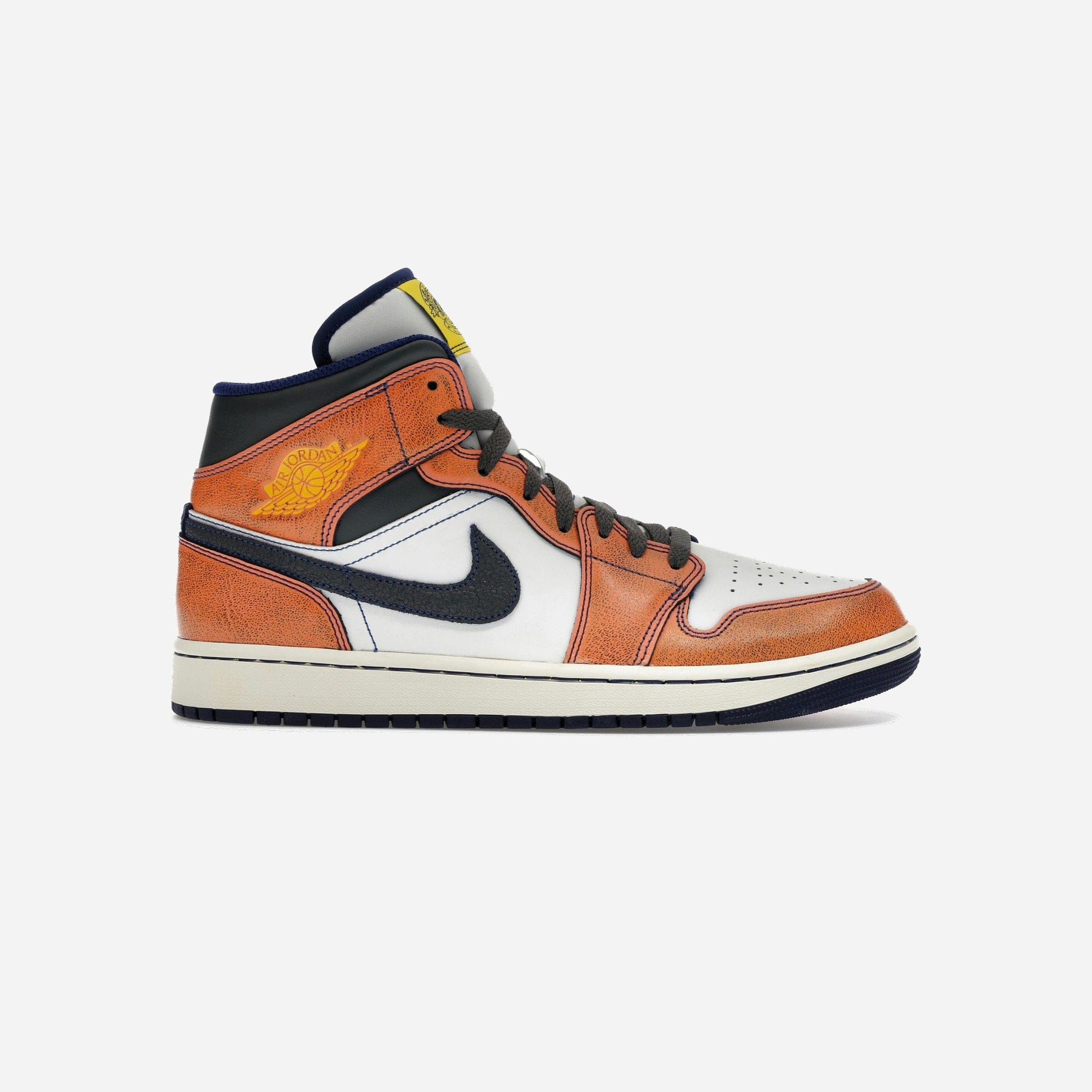 Nike Air Jordan 1 Mid SE Summit White Crimson Bliss Deep Royal Blue Iron Grey