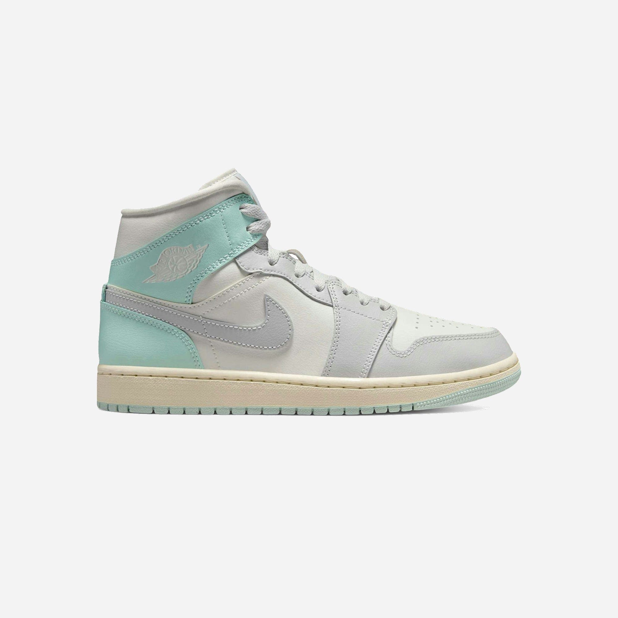 Nike Air Jordan 1 Mid Football Grey Igloo WMNS