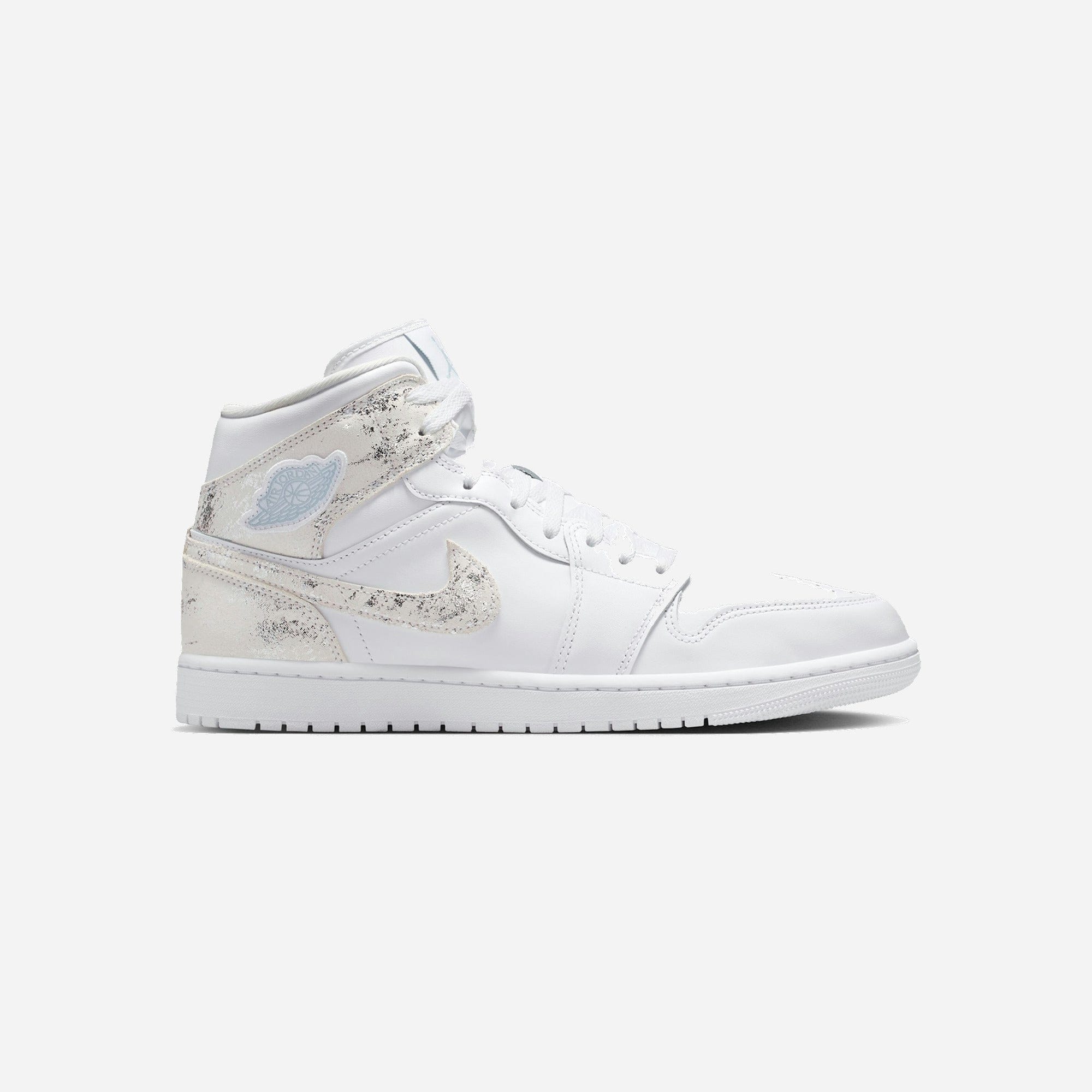 Nike Air Jordan 1 Mid SE Distressed White Field Silver