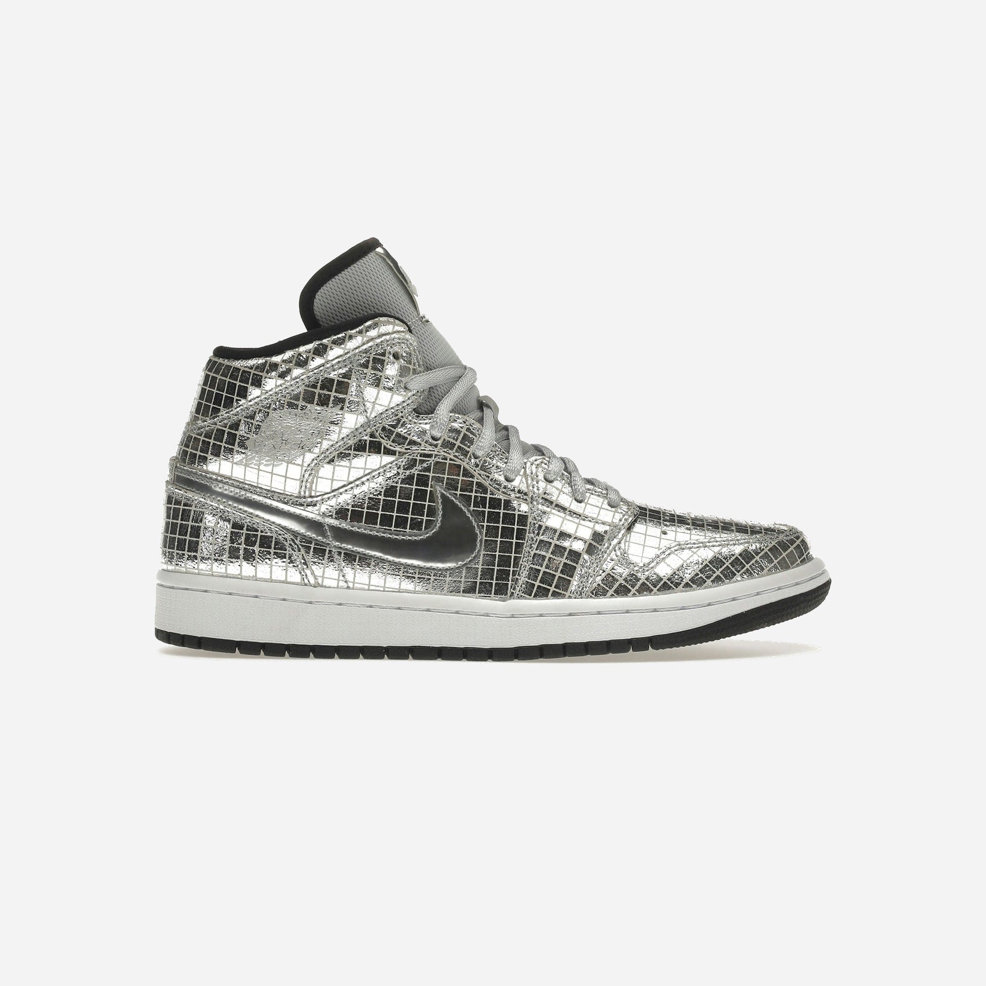Nike Air Jordan 1 Mid SE Disco Metallic Silver WMNS