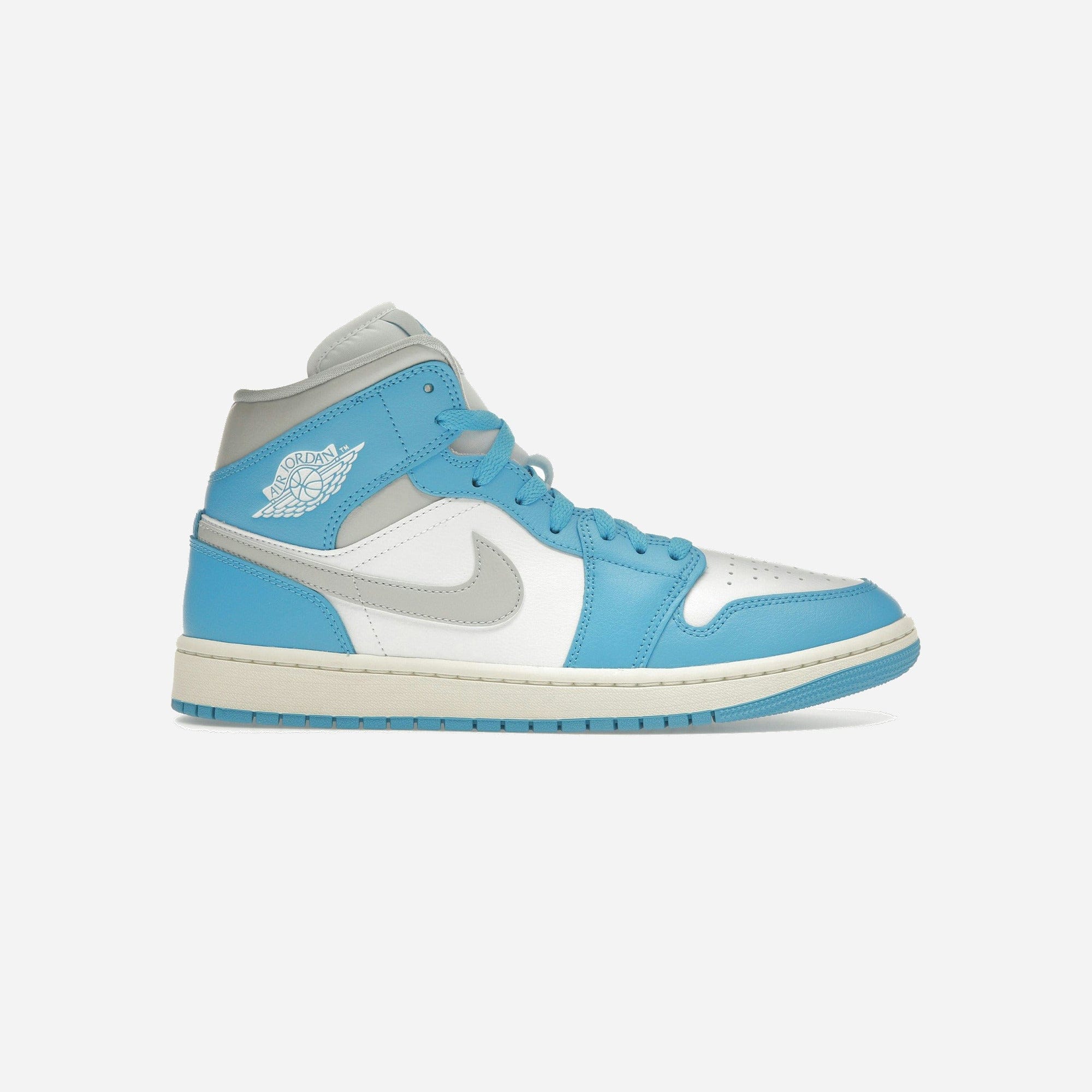 Nike Air Jordan 1 Mid Dark Powder Blue White Sail Neutral Grey WMNS