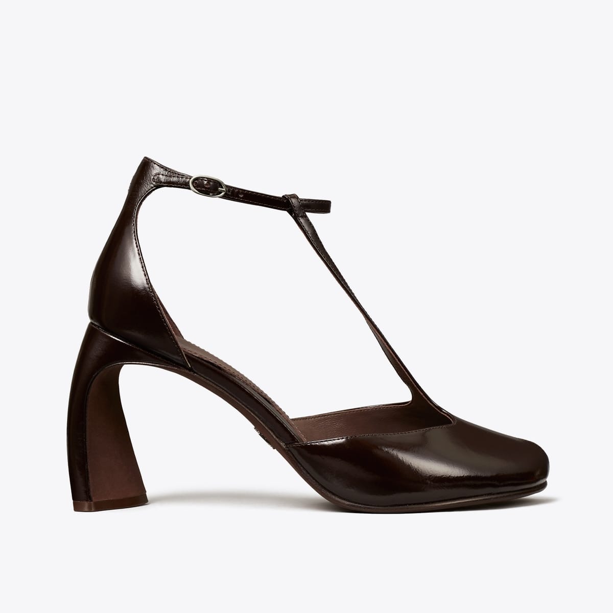 Peep-Toe T-Strap Heeled Sandal
