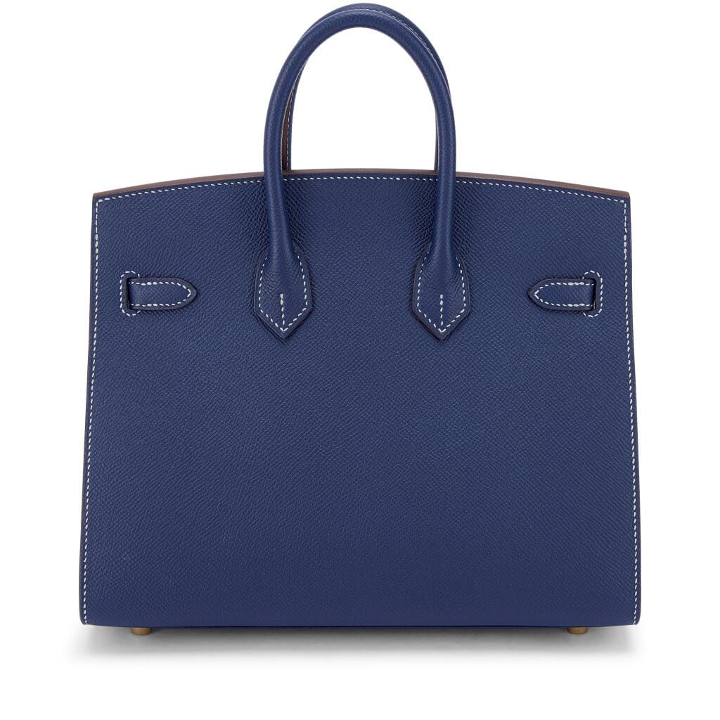Bleu Electrique Epsom and Gris Perle HSS Birkin 25 Sellier Brushed Gold Hardware, 2023