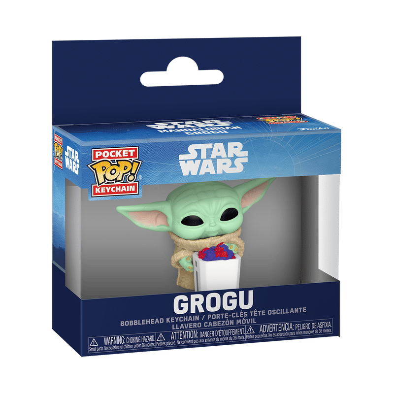 Pop! Keychain Grogu with Popcorn
