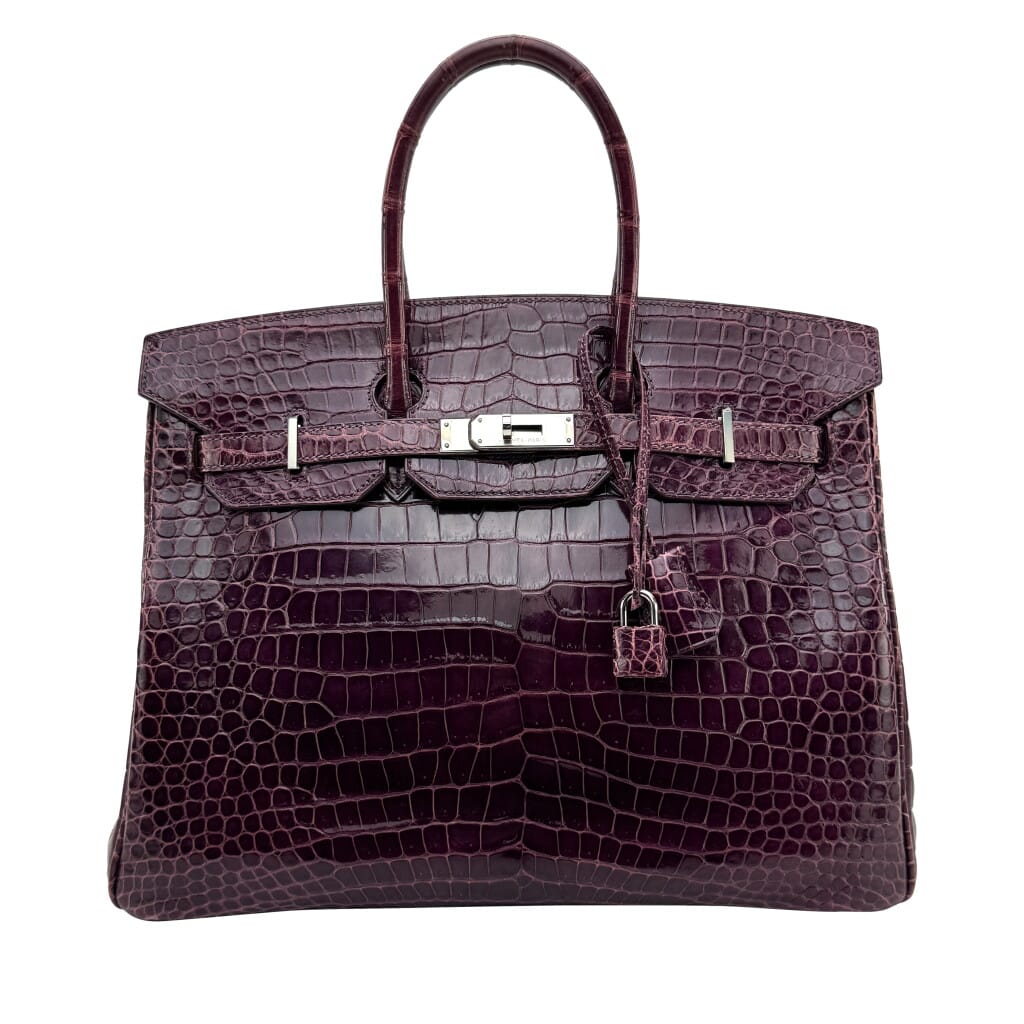 Amethyst Shiny Crocodile Birkin 35 Gold Hardware, 2011