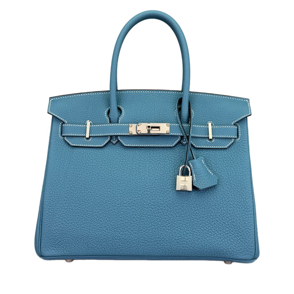 New Bleu Jean Togo Birkin 30 Palladium Hardware, 2025