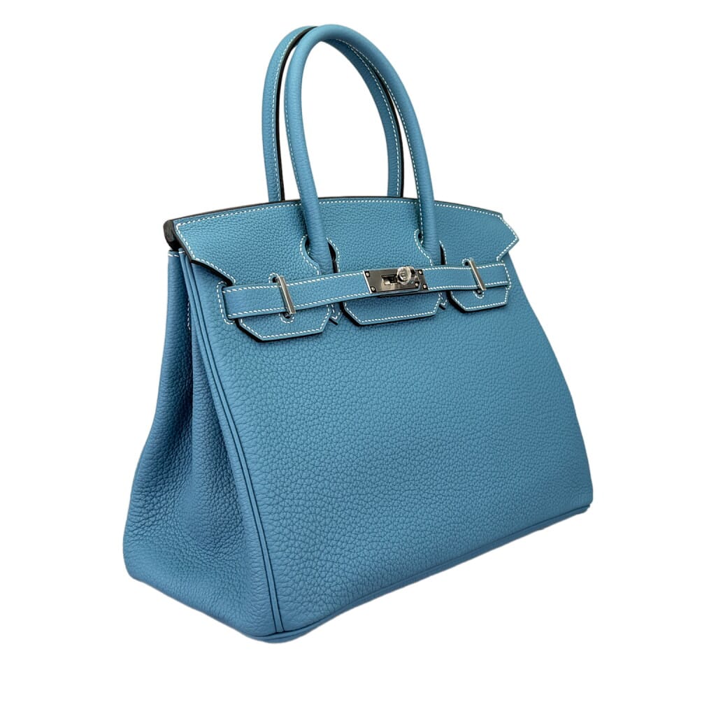 New Bleu Jean Togo Birkin 30 Palladium Hardware, 2025