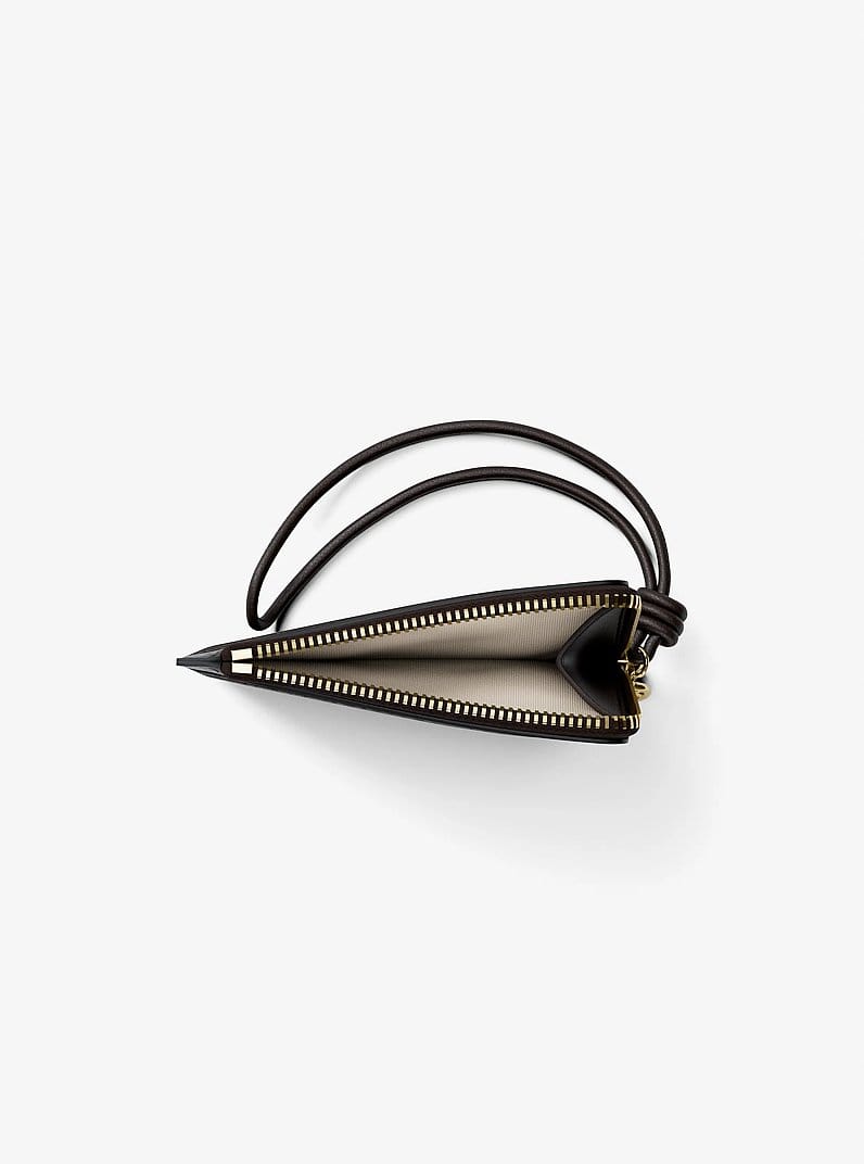 Jet Set Small Pebbled Leather Card Case Wristlet